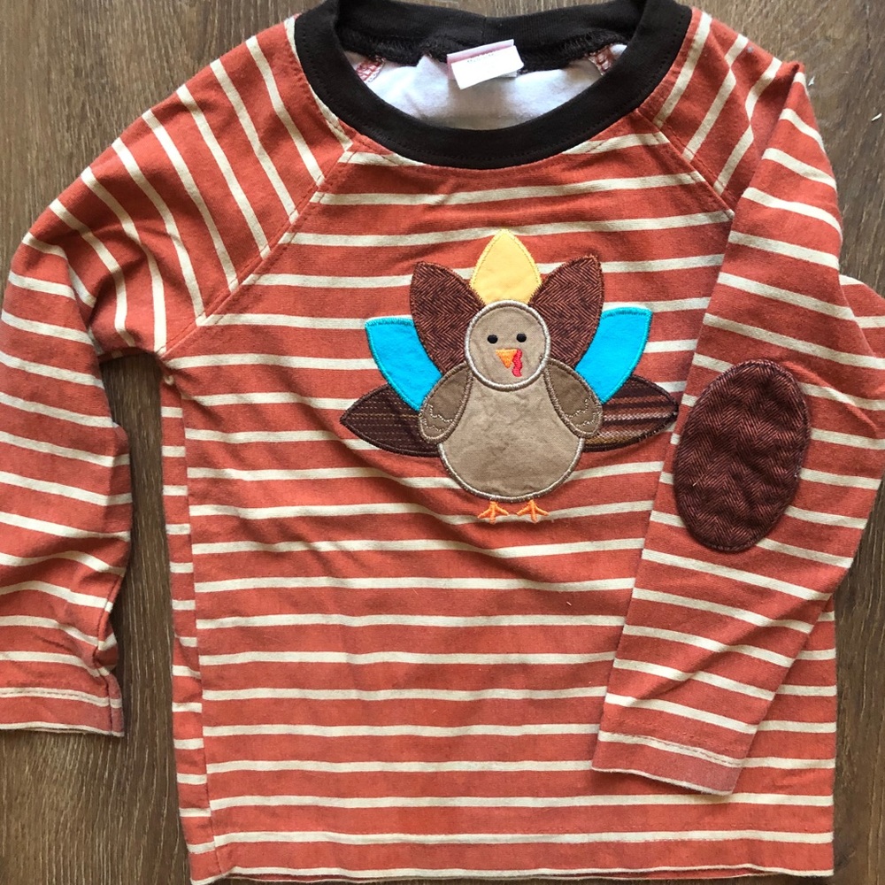 Ricrac boys l/s turkey shirt